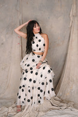 POLKA DOT TIERED SKIRT SET