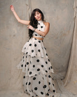 POLKA DOT TIERED SKIRT SET