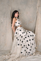 POLKA DOT TIERED SKIRT SET